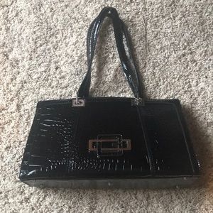 Guess patent embossed purse